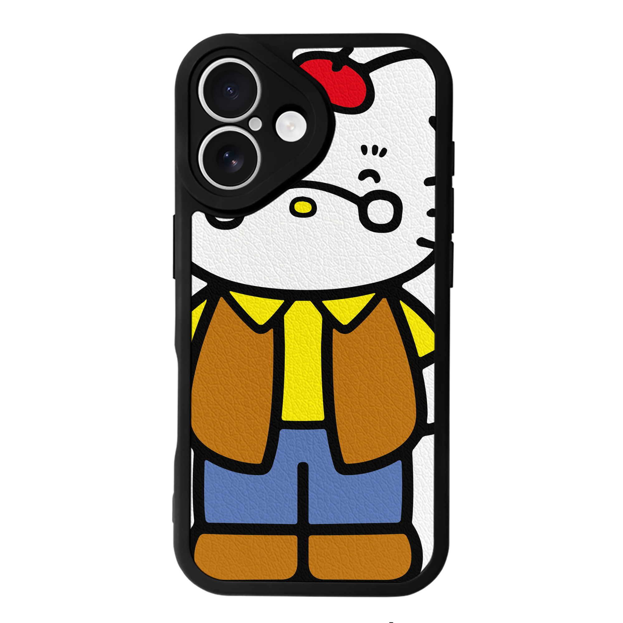 （画像用） Hello Kitty ハローキティ 【iPhone 16シリーズ対応】シリコンスマホケース（レザー調） 材質：シリコン